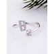 thumbnail image 4 of Cubic Zirconia Letter Decor Cuff Ring, 4 of 5