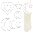 thumbnail image 1 of 8Pcs Metal Dream Catcher Rings  Heart Star Moon Shaped Catcher Rings Macrame Rings for DIY Crafts Hanging Decoratio, 1 of 6