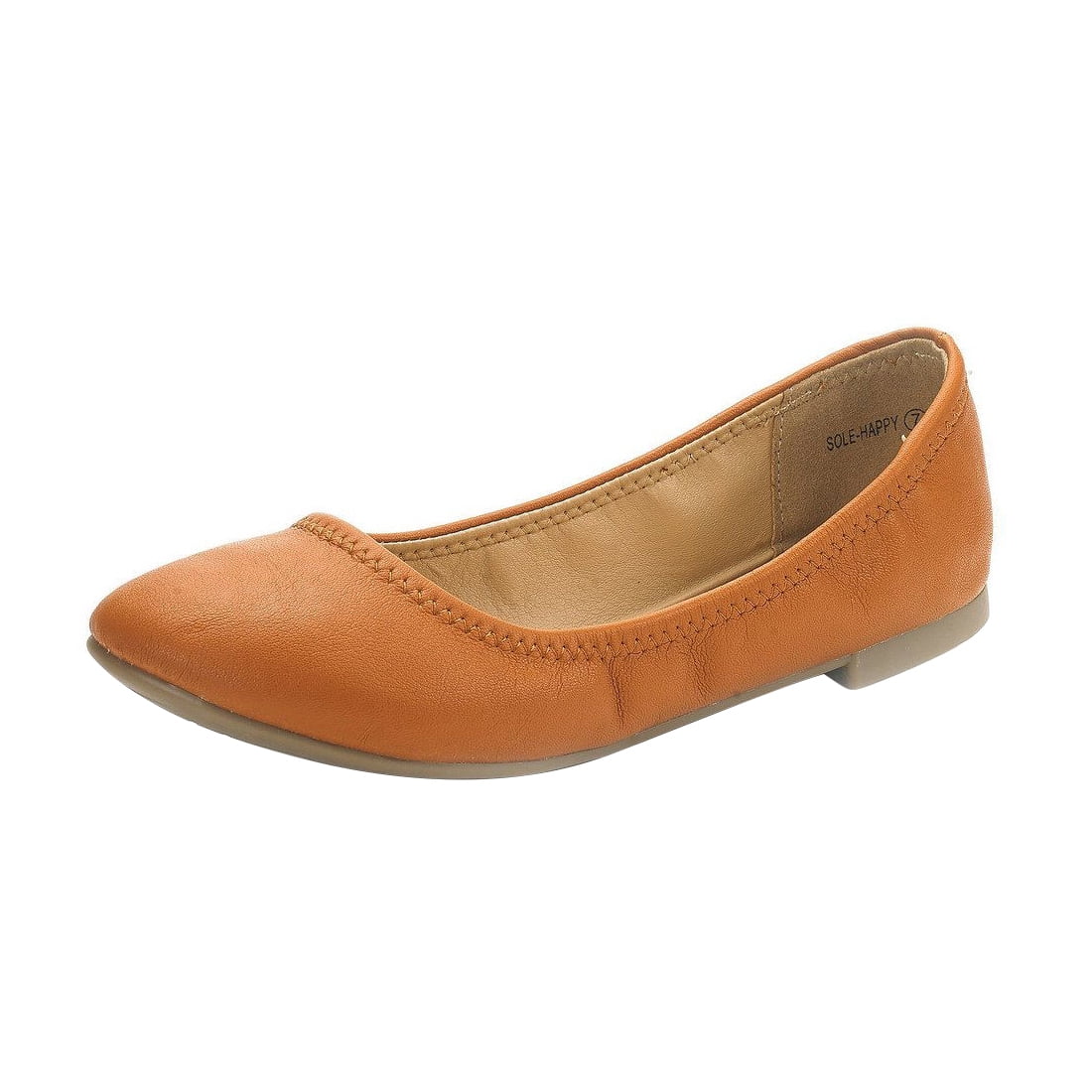 tan flat pointed shoes