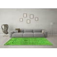 thumbnail image 3 of Ahgly Company Indoor Rectangle Abstract Green Modern Area Rugs, 2' x 5', 3 of 4