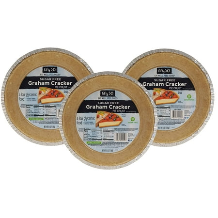 FIFTY 50 Foods Sugar GGA1 Free Ready to Eat Graham Cracker Pie Crust 6 Ounce (Pack of 3) FIFTY 50 Foods Sugar GGA1 Free Ready to Eat Graham Cracker Pie Crust 6 Ounce (Pack of 3)