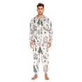 thumbnail image 3 of FORMRS Onesies Pajama for Adults Unisex Hoodie Winter Jumpsuit One Piece Sleepwear, Sizes S-2XL, White Nordic Christmas House, 3 of 7