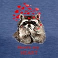 thumbnail image 3 of CafePress - Here's My Heart Cute Raccoon Blowing Kisse T Shirt - Womens Tri-blend T-Shirt, 3 of 4