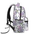 thumbnail image 3 of Disketp Violets Flowers Mochila Estampada para Hombre y Mujer – Mochila Ligera Clásica con Múltiples Bolsillos para Universidad, Trabajo y Viajes-One Size, 3 of 5