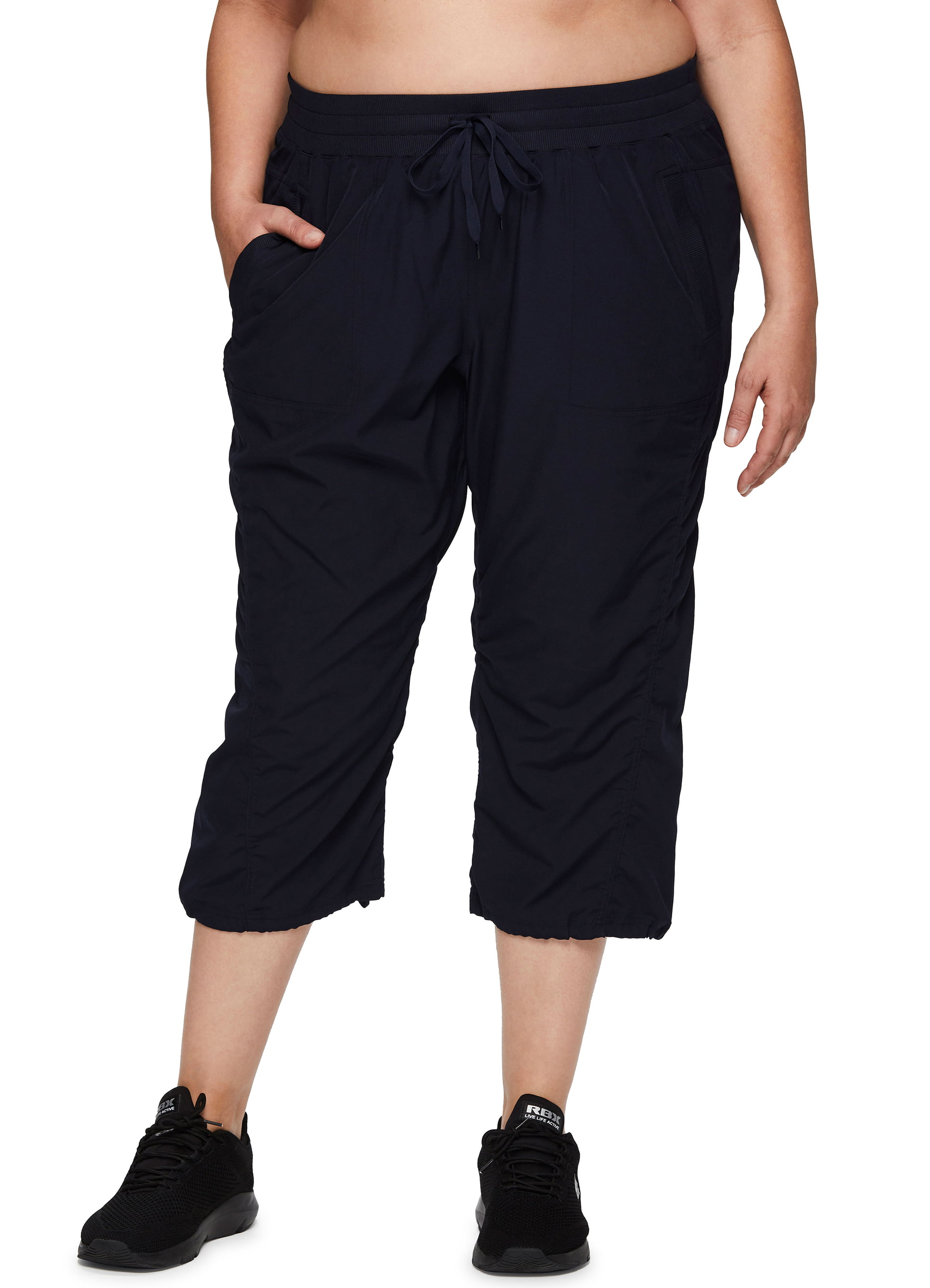 RBX Active Women's Plus Size Lightweight Woven Capri Pant With Pockets -  Walmart.com