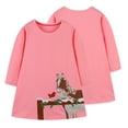 thumbnail image 4 of KYAIGUO Baby Toddler Girls Spring Casual Dress Kids Long Sleeve Jersey Cotton Party Dresses Playwear Fall Cartoon Cotton T-Shirt Tunic Skirt,Size 2-7T, 4 of 9