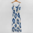 thumbnail image 5 of Blue Floral Watercolor Pattern Sleeveless Dress Women's Evening Dress Womans Clothing, 5 of 9