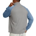 thumbnail image 5 of Men's Quarter-length Zipper Multi-color Long-sleeved Button-down Casual Shirt, 5 of 5