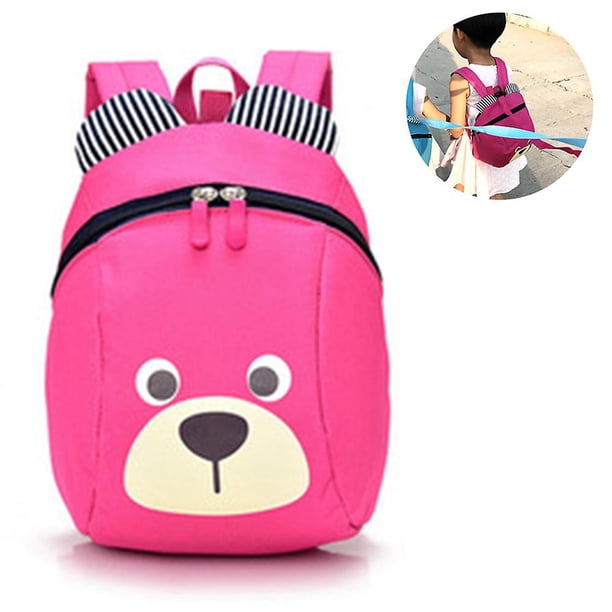 Edad 1-2y Oso lindo Mochila pequeña para niños pequeños con correa Mochila para niños Mochila para niño niña