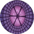 thumbnail image 1 of Ahgly Company Machine Washable Indoor Round Transitional Purple Iris Purple Area Rugs, 3' Round, 1 of 7