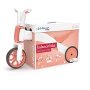 Chillafish Bunzi Gradual Balance Bike and Tricycle,6 inches, 2-in-1 Ride on Toy for 1-3 Years Old, Silent Non-Marking Wheels, Flamingo