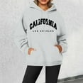 thumbnail image 2 of Hoodies Sweatshirt for Women Long Sleeve Hoodie Women's Hoodies Pullover Oversized Hoodies for Women Light Gray Clothes Fall Hoodies for Women Womens Trendy Clothes, 2 of 4
