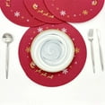 thumbnail image 5 of 14.9” Woven Placemats for Christmas Decor, Round Braided Placemats, Table Mats for Dinner Plates, Heat Resistant, Easy to Clean, and Non-Slip - Dining Table Place mats, 5 of 5