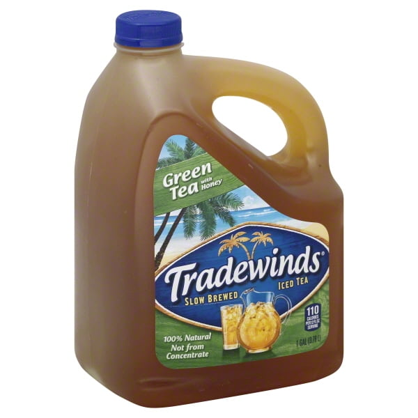 tradewinds green tea with honey brewed tea, 128 oz (pack of 4