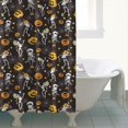 thumbnail image 4 of Dancing Skeletons Halloween Pattern Shower Curtain 72"x84" ,Bathroom Decorative Shower Curtains Set with 12 Hooks,Modern Waterproof Washable Shower Curtain, 4 of 6
