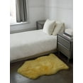 thumbnail image 3 of Natural Milan Sheepskin Single Rug | Canary | 2'x3', 3 of 6