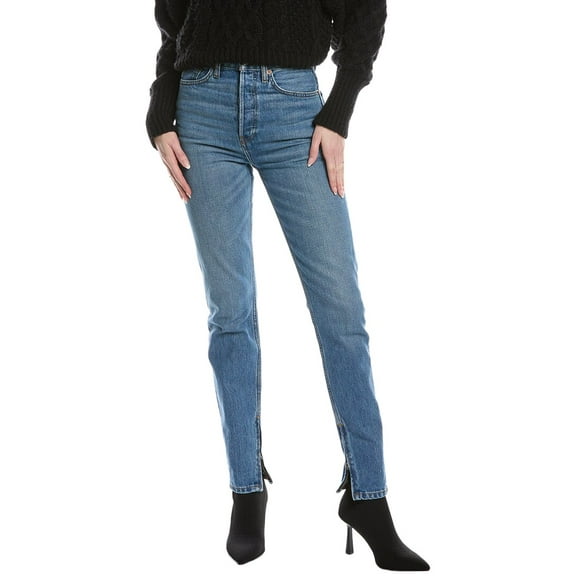 RE/DONE womens  Super High Drainpipe Atomic Jean, 25, Blue