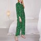 thumbnail image 3 of Fotbe Milk Tea Conjunto de Pijama de Manga Larga para Mujer con Estampado, Ropa de Dormir de 2 Piezas, Conjunto de Casa Suave y Cómodo con Bolsillos-Medium, 3 of 7