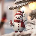 thumbnail image 5 of Colgante de decoración navideña 2D de acrílico con dibujos animados de muñeco de nieve de Navidad para el hogar, jardín, árbol de Navidad, suministros de decoración para fiestas, 5 of 5