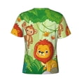 thumbnail image 6 of Vsdgher African Animals in the Jungle Print Men's Dry Fit Mesh Athletic Shirts Moisture Wicking Tennis T-Shirt Tops, 6 of 9