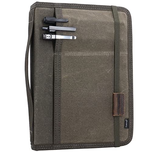 Cubierta diario Tintris para cuadernos A5 Moleskine LEUCHTTURM resistente agua lona encerada oliva
