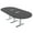 Asian Night w/Silver Base with Electric, variant on 8 Person Racetrack Conference Table With Metal T Bases Electric Units
