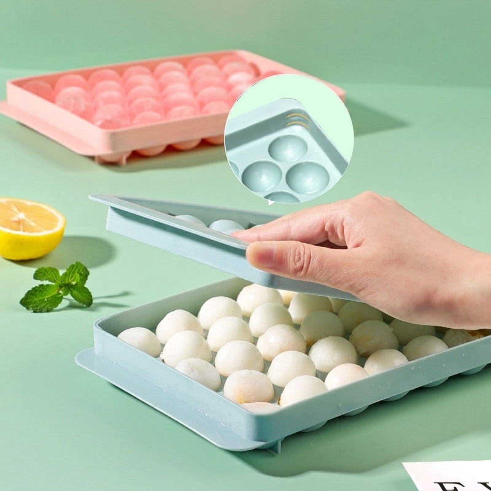 3D Round Ice Cube Tray Ice Boll Hockey PP Mold Frozen Whiskey Ball Food Grade Round Spherical Household Frozen Ice Block