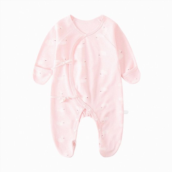 dmqupv Neutral Baby Girl Clothes Baby Girl Button Down Romper One Piece Jumpsuit Long Sleeve Sleeper Infant Dark Purple,3-6 Months