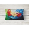 thumbnail image 2 of Carolines Treasures MW1085PW1216 Bird - Rooster Chief Big Feathers   Canvas Fabric Decorative Pillow 12H x16W multicolor, 2 of 3
