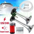 thumbnail image 3 of Zone Tech Air Horn Dual Trumpet Truck Loud 12v Train Car Kit Compressor 1000DB*, 3 of 5