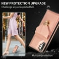 thumbnail image 3 of Crossbody Wallet Women Case for Samsung Note 10,[RFID Blocking] Credit Card Holder with Should Strap,Premium PU Leather Purse Metal Buckle Folio Flip Cover for Samsung Galaxy Note 10, Rosegold, 3 of 8