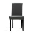 thumbnail image 3 of PU Dining Chairs Set of 2 Large Dining Chair with Wood Legs,Gray, 3 of 10