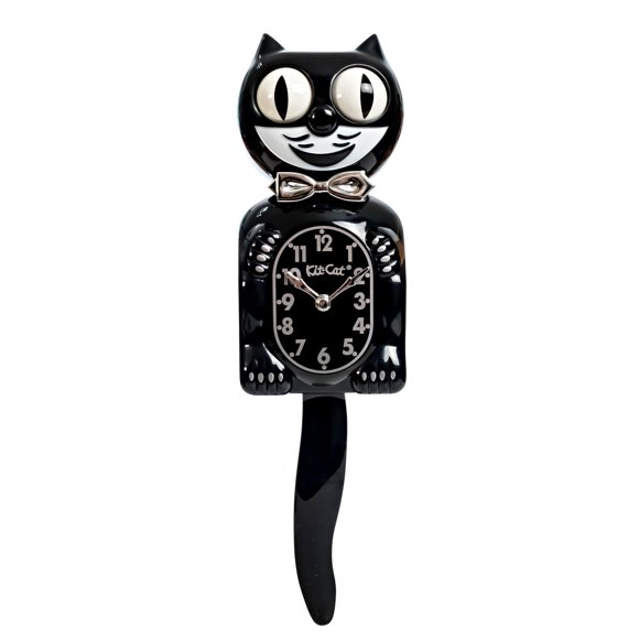 Reloj Kit Cat Klock Retro Negro de 39 cm de alto