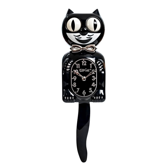 Reloj Kit Cat Klock Retro Negro de 39 cm de alto