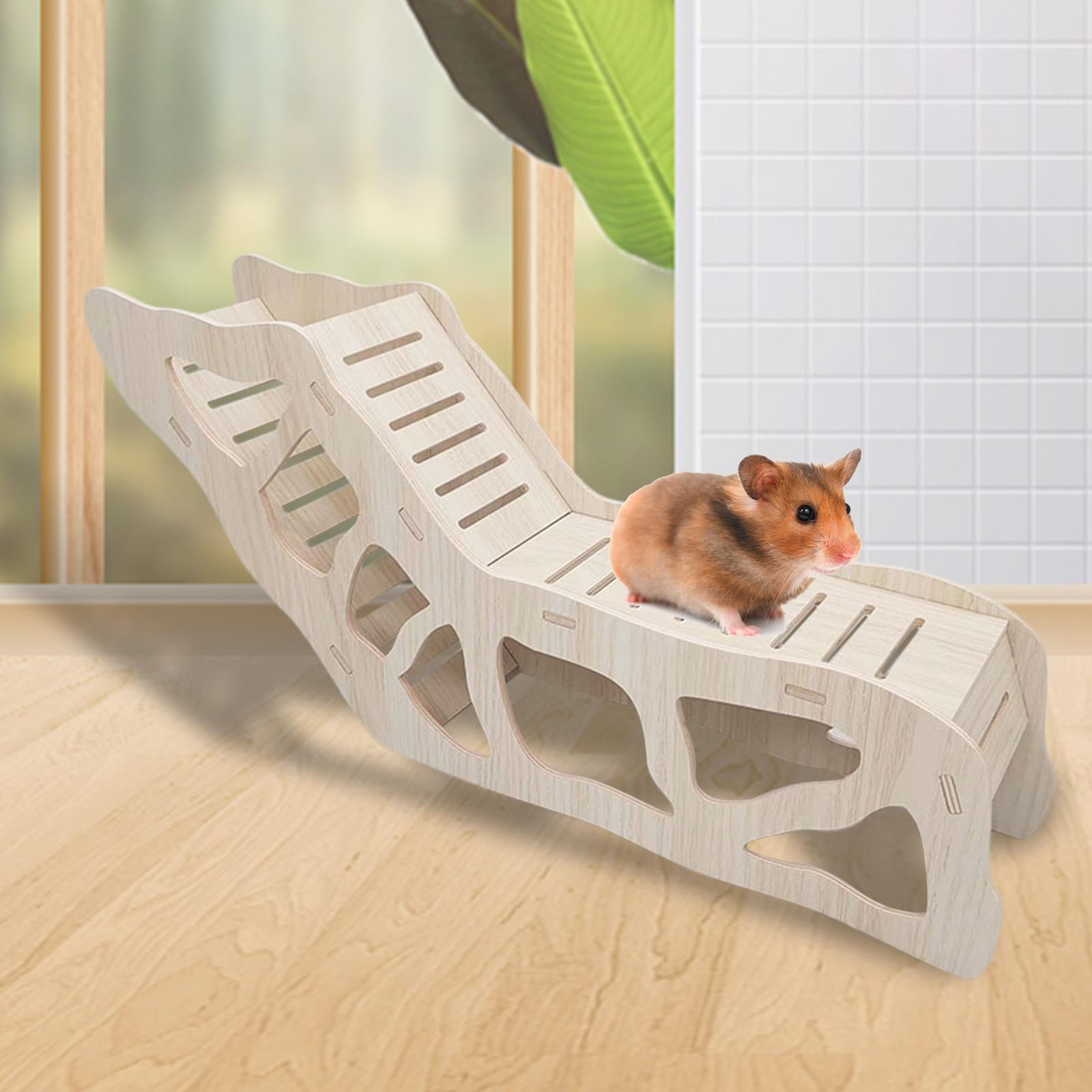 Bvdfgk Hamster Climbing Toy Wooden Ladder Climbing Toy Cage Accessories Gerbils Hamster Style B 45x19.5cm