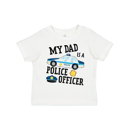 

Inktastic My Dad is a Police Officer Gift Toddler Boy or Toddler Girl T-Shirt