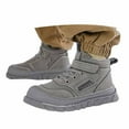 thumbnail image 3 of HUANBAI Hiking Sneakers For Boys Winter Warm High Top Outdoor Shoes Durable Sole Cozy Fleece Ideal For Cold Weather Adventures And Everyday Wear 9-9.5 Years, 3 of 6