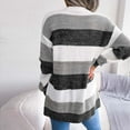 thumbnail image 4 of Womens Fall Fashion 2022! QLEICOM Sweaters for Women, Women's Fashion Autumn Winter Stripes Long Sleeve Cardigan Sweater Coat Tops On Clearance, 4 of 6