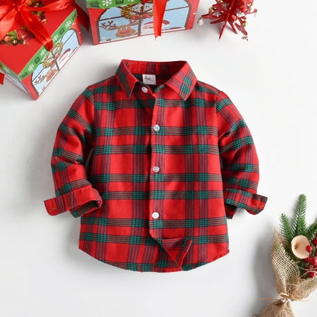 

NIUREDLTD Toddler Boys Long Sleeve Winter Autumn Shirt Tops Coat Outwearing For Babys Clothes Plaid White