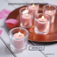 thumbnail image 5 of Hosley Set of 24, Clear Chunky Thick Glass Votive/Tealight (Wax or LED) Candle Holders- 2.4" High, 5 of 7
