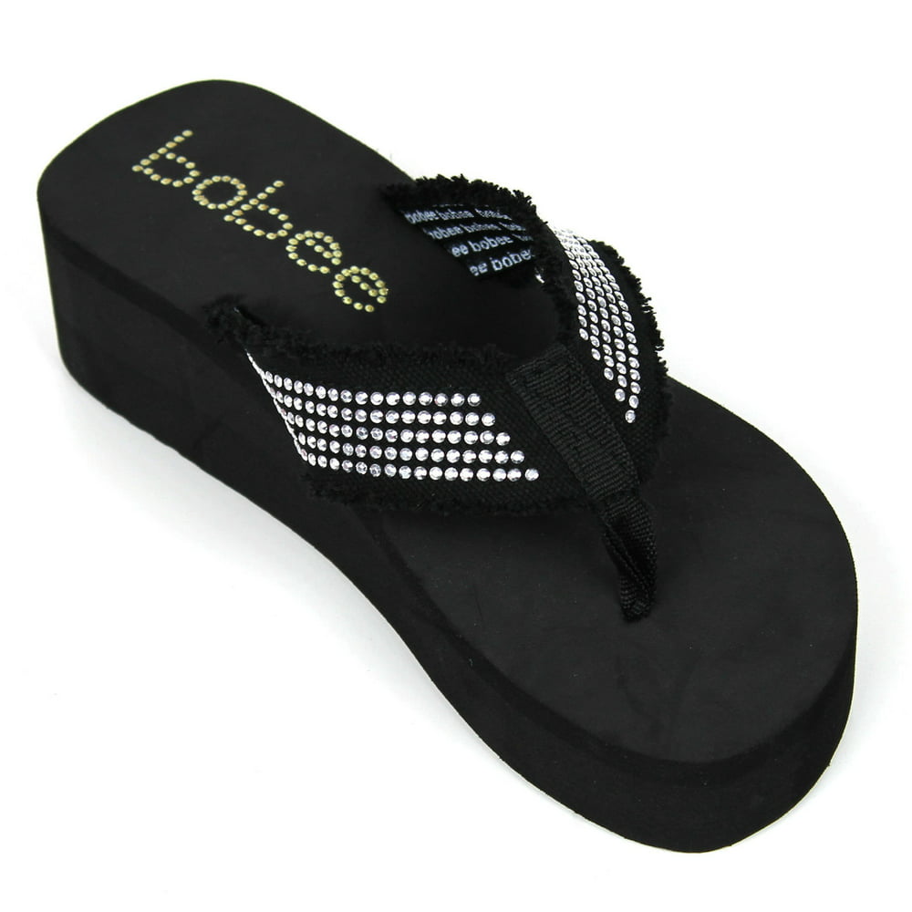 Bobee - NEW Womens Fashion Wedge Platform Thong Slip On Flip Flops ...