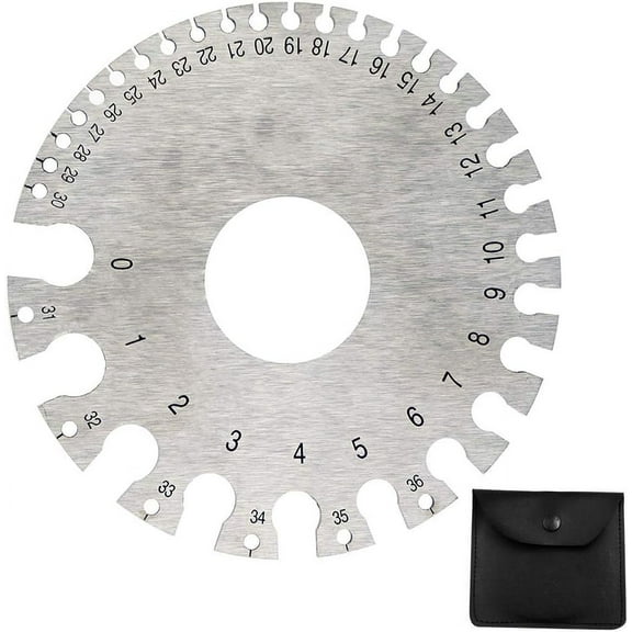 Wire Gauge Measuring Tool, Round AWG SWG Wire Gage Thickness Gauge Measurer Tester Ruler Gauge Diameter Tool, Measures Both Standard and Metric