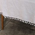 thumbnail image 2 of GFDYREE Linen Table Cloth with Tassel - 60 x 84 Inch White, Washable Cover for Rectangle Tables, 100% Pure Natural Flax Fabric Dinning Tablecloth Decoration, 2 of 7