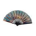 thumbnail image 4 of Abanico de baile plegable, elegante adorno, compacto, accesorios para fotos. Azul colorido, 4 of 9