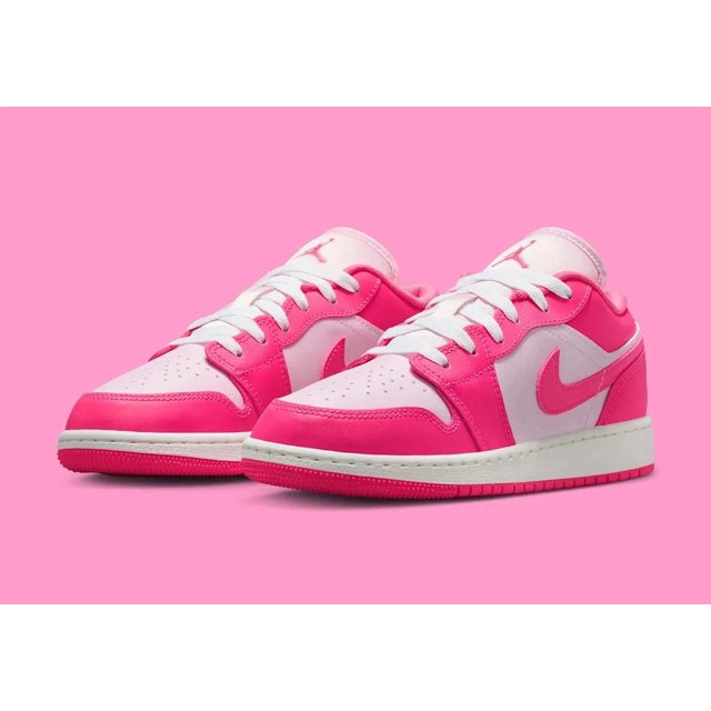 A i r-Jor-dan 1 Low Shoes Pink Foam White Big Kids (GS) Size 4Y-7Y Valentine’s Day
