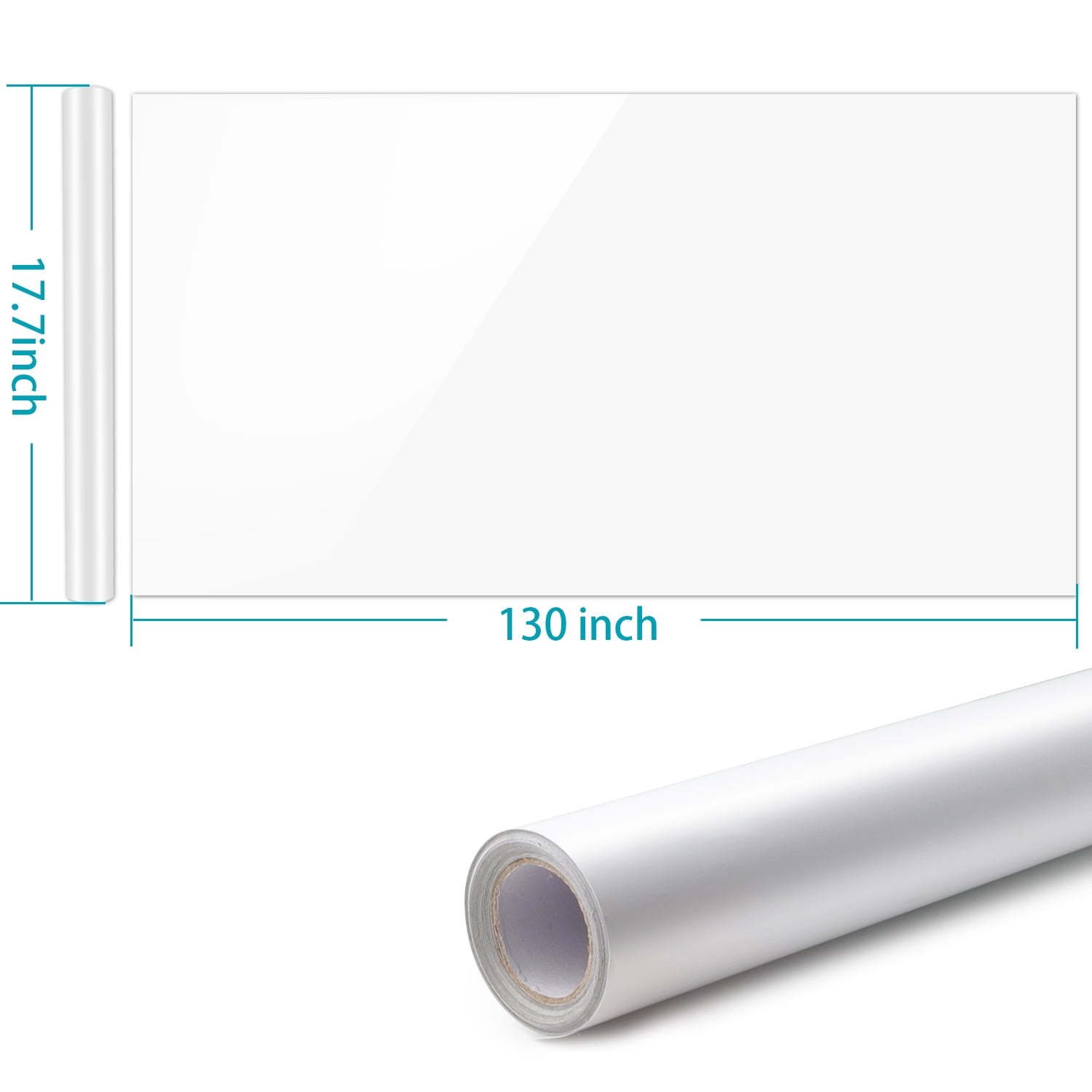 Lowestbest Whiteboard Sticker Paper, Dry Erase Board Sticker Upgrade 11Ft Extra Wide, Self Adhesive Wall Paper Roll - White