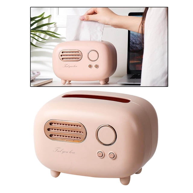 Tissue Box Bathroom Tissues Holder Case Restaurant Organizer Home Napkin Dispenser Pink