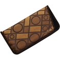 thumbnail image 3 of Soft Eyeglass Case For Men And Women, Slim Slip In Glasses Holder, Geometric Circles and Squares, Gold/Brown, 3 of 4