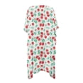 thumbnail image 2 of HELLHERO High Quality Fabrics Bathing Suit Cover Up for Beach Short Sleeve Long Cardigan Cherry Daisy, 2 of 6