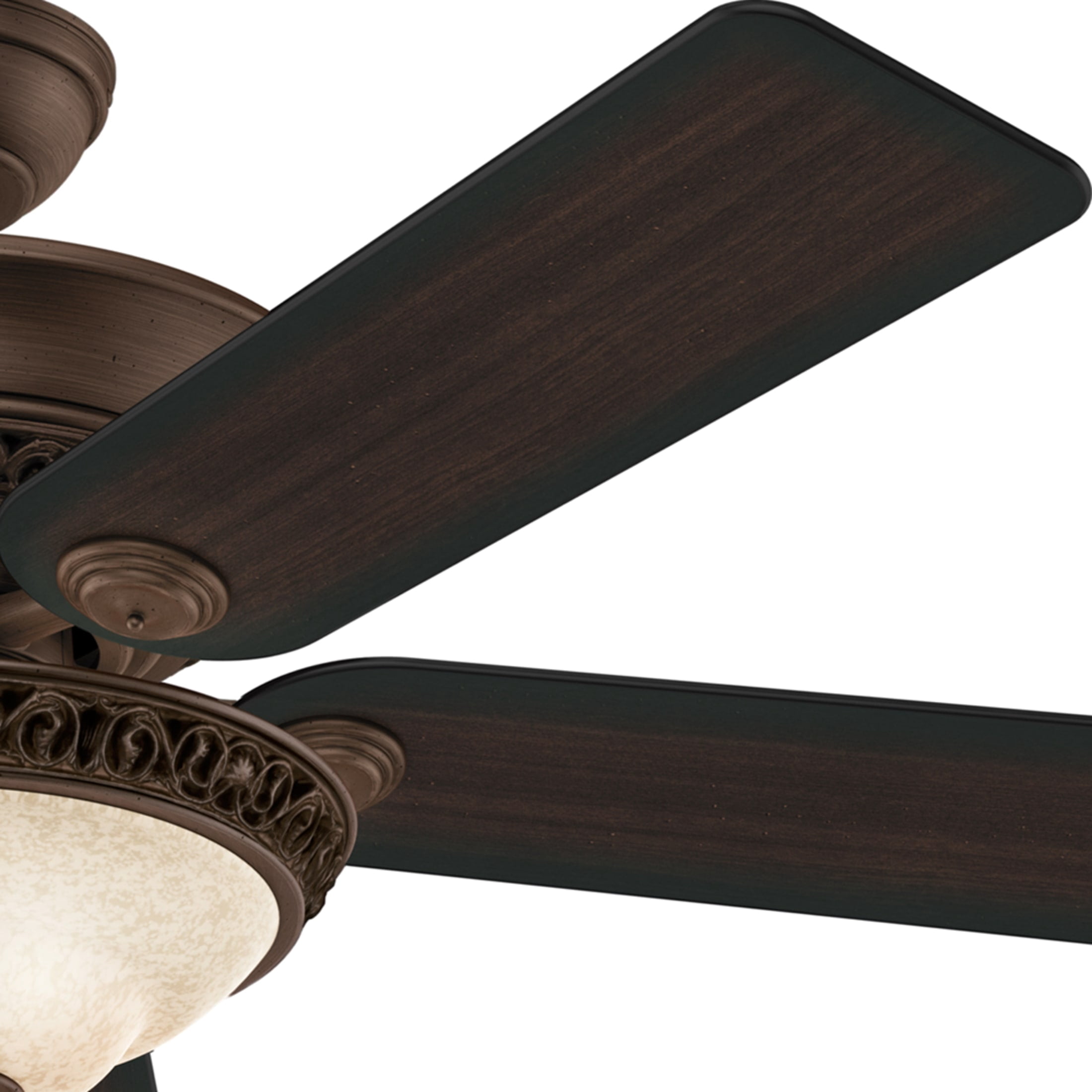 Hunter 52 inch Indoor Ceiling Fan with LED Light - Brown Ceiling Fan with Pull Chain, For Bedroom or Living Room, Standard Mount, No Remote, 5 Blades - Italian Countryside 53200, P.A. Cocoa